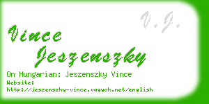 vince jeszenszky business card